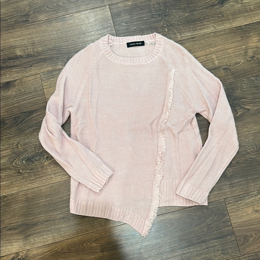 Ivanka Trump Women's Pink Asymmetric Sweater